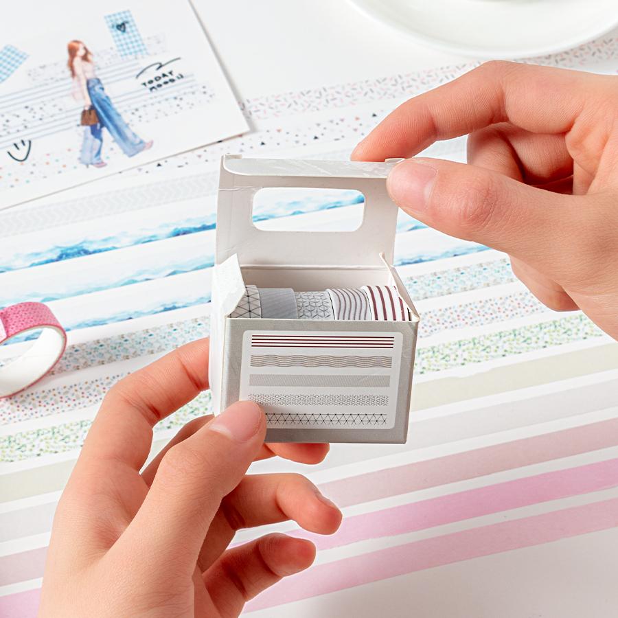 5 adet Sakura Çiçeği Washi Bant Seti Mini Bant Seti Yapışkan Maskeleme Bandı 1cm Dekorasyon Etiketleri Günlük DIY El İşi için