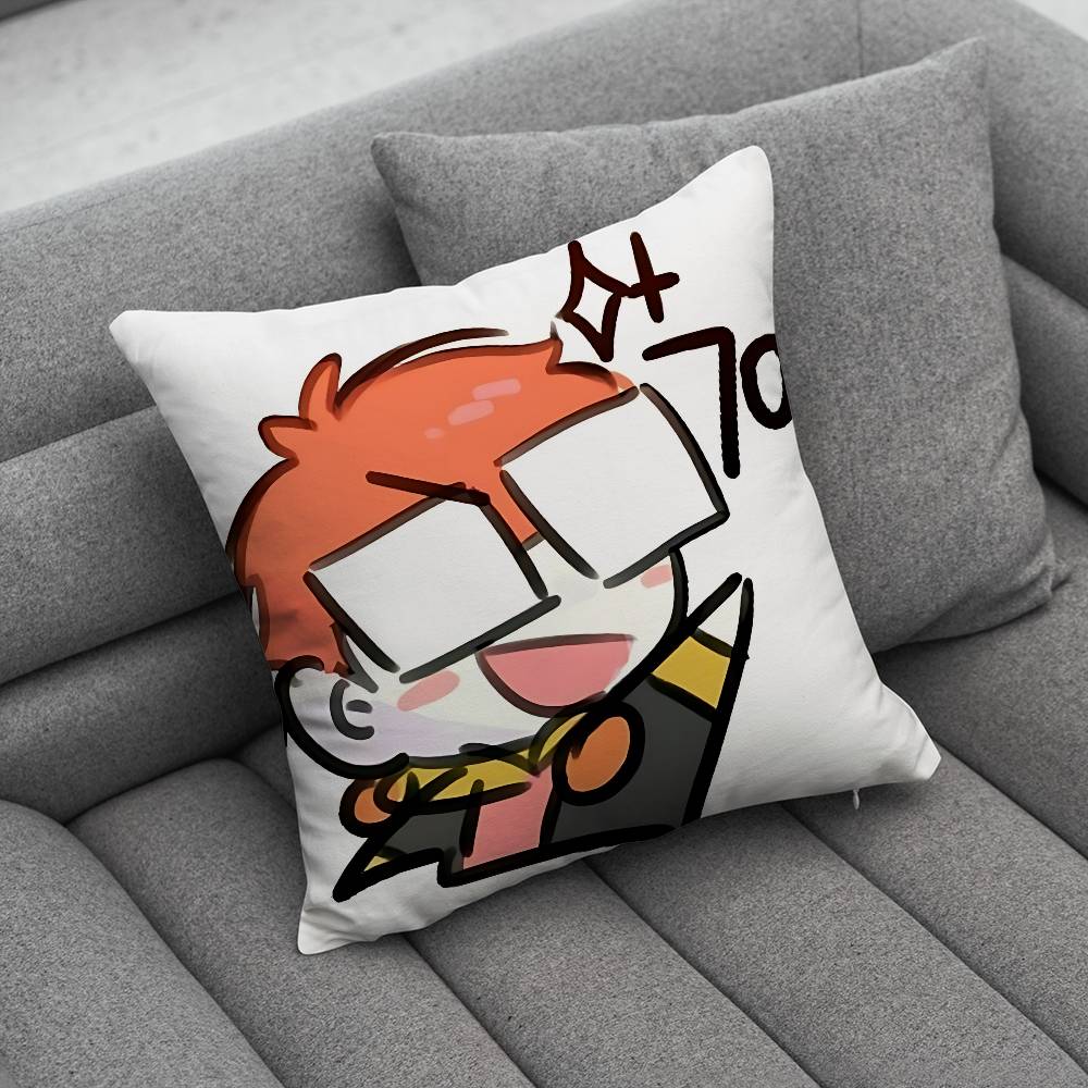 Anime Mystic Messenger Game 707 Pillow Case Antidustmite Pillowcase Invisible zipper silky short plush Sofa cushion cover