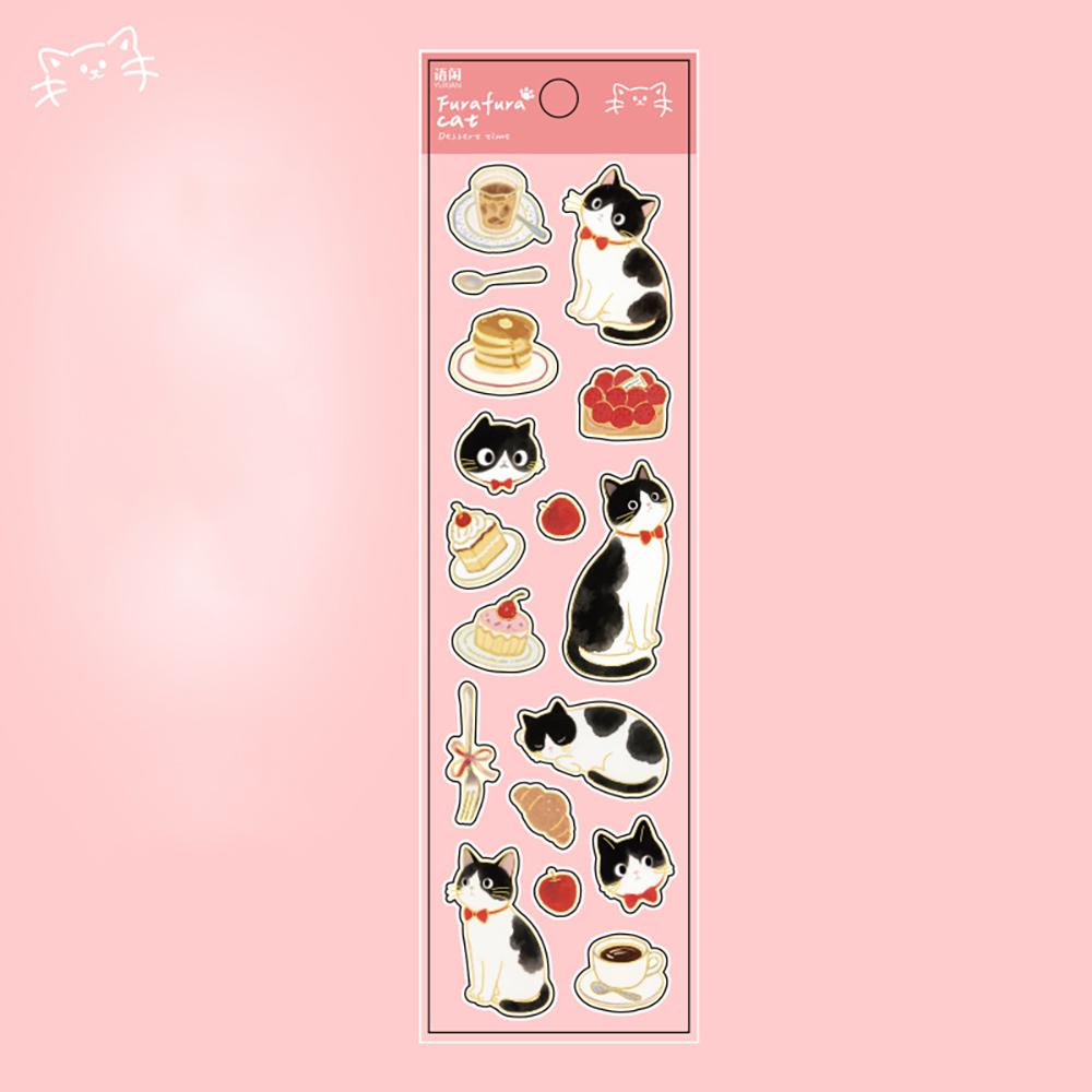 Hot Stamping Stickers, Meow Language, Cute and Interesting Cat Patterns, Handmade Tent, Photo Frame, DIY Decoration Collage