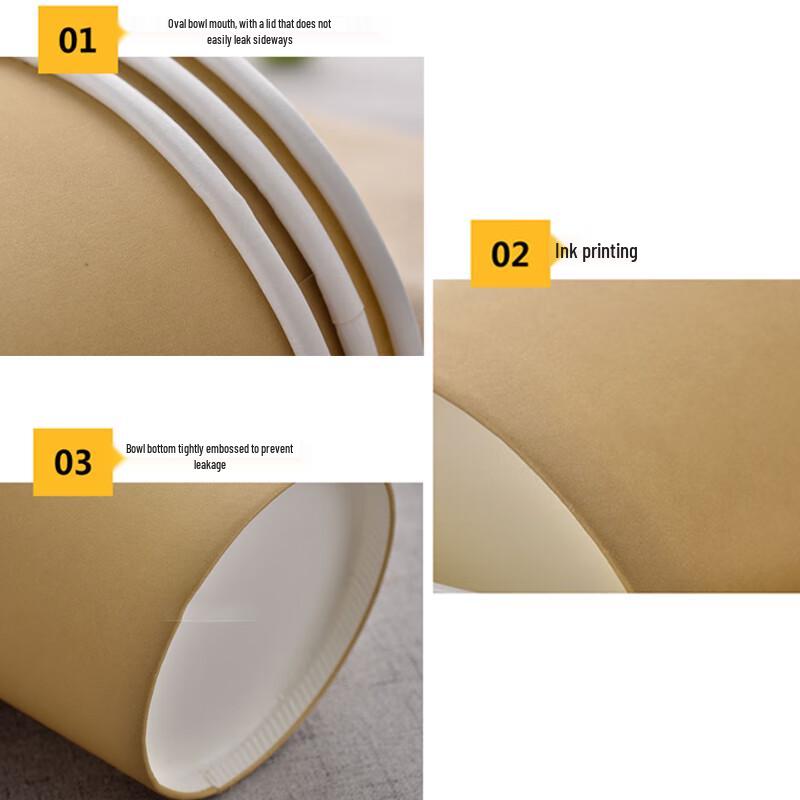 Einweg Suppenschüssel aus Kraftpapier mit Deckel