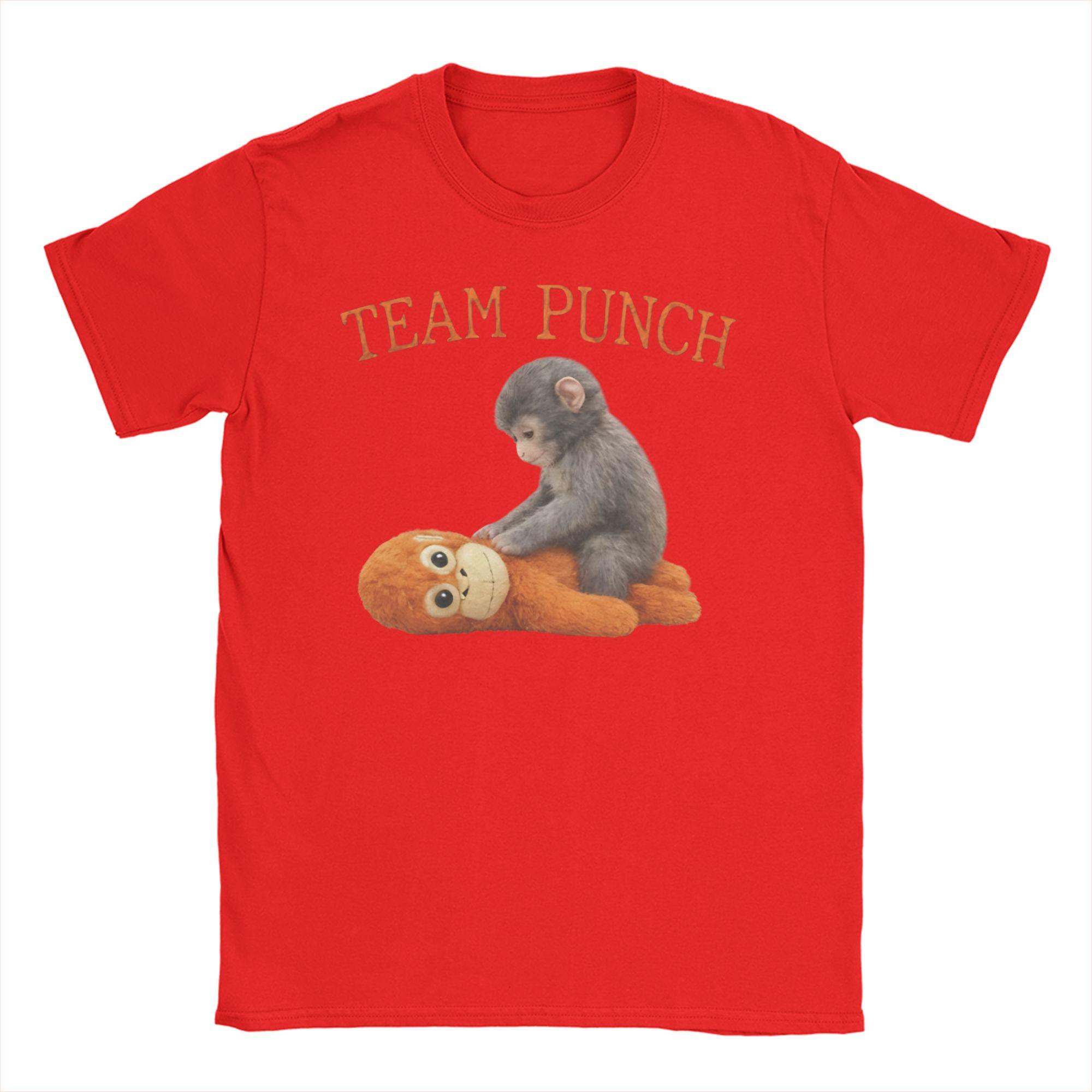 Harajuku TShirt Summer Baby Monkey Punch Cute Monkey Punch Leisure T Shirts Cotton Tshirt for Unisexs Short Sleeve Tees S