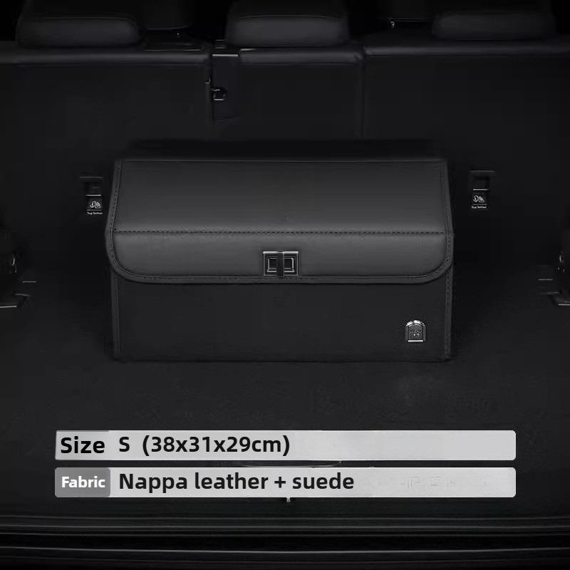Light Luxury Suede Car Trunk Storage Box Large Capacity Foldable Car Trunk Organizer Trunk Accessories Car Storage Organizer Box