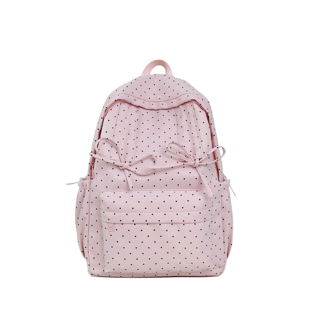 New High-value Japanese Ins Large-capacity High School Backpack Campus Backpack Polka Dot Women's Schoolbag Computer Bag