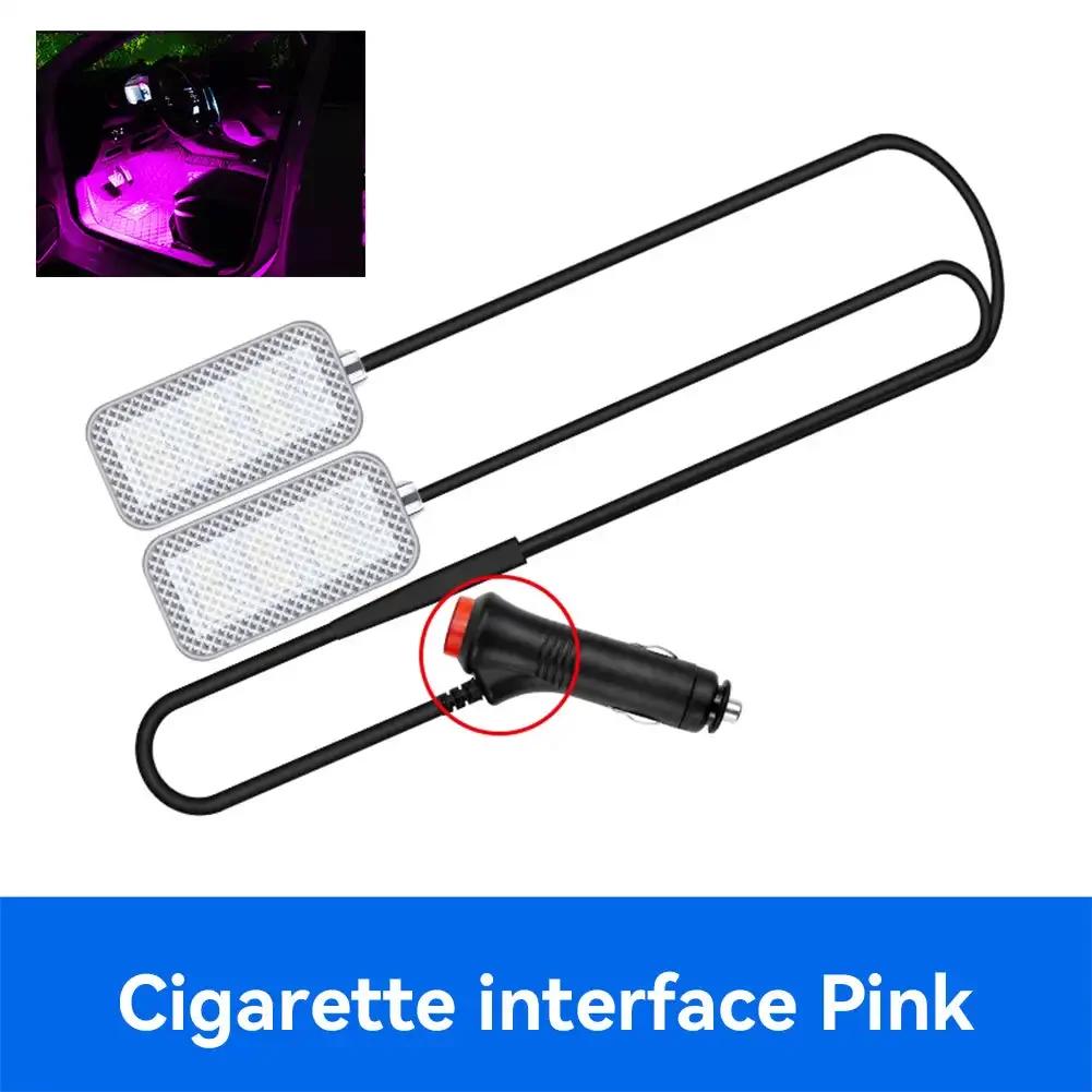 12 В/5 В окружающее настроение ног USB светодиодная подсветка автомобиля атмосферное освещение с прикуривателем USB полосы лампы автомобильные аксессуары