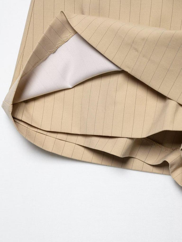 European and American Women's Fashion 2025: Striped Camisole and Skirt Short Set