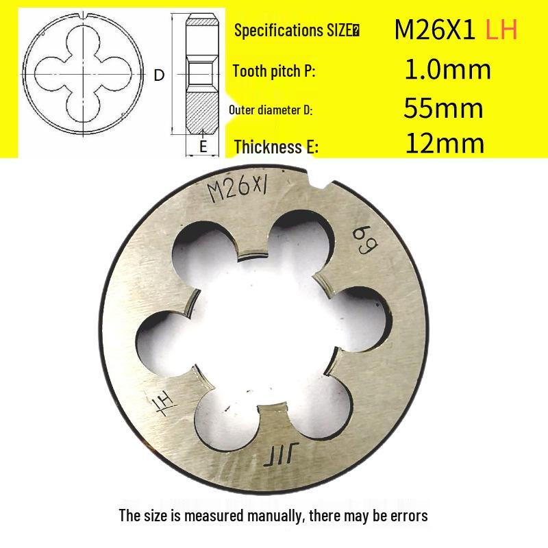 Kulatá vratidlo M24-M26 x 0,5-3 mm, Chod vpřed/vzad, Pravý/Levý závit