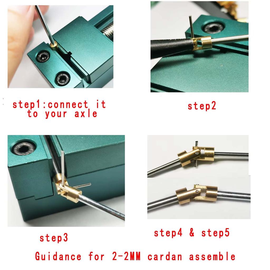 1mm/2mm Precision Universal Joint Micro Coupling Connector Brass Connecting Rod Model Static Modification