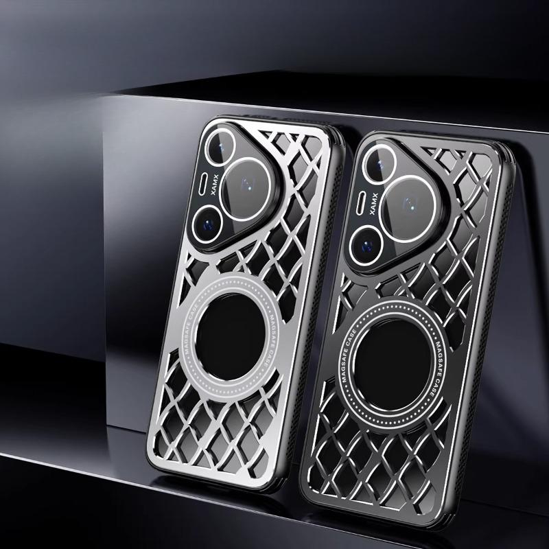 Aluminum Alloy Heat Dissipation Magnetic Ring Case For HUAWEI Pura 80Pro + 80 Ultra Magsafe Wireless Charging Shockproof Cover