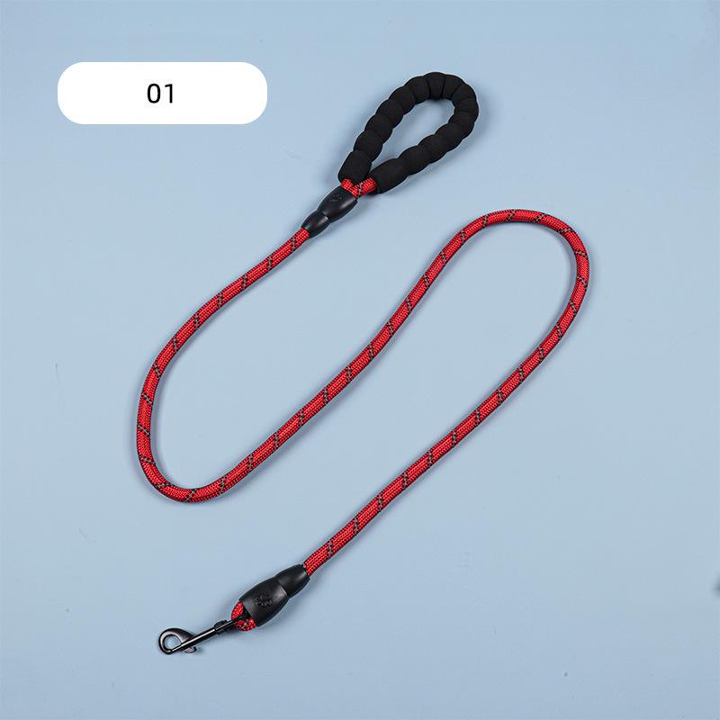 

Reflective Double-Strand Rope Leash for All Dog Sizes - Multi-Color 0.8cm x 120cm червоний