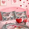 Bed Three-Piece Custom Valentine'S Day Dwarf Print Quilt Cover Pillowcase Bedding
