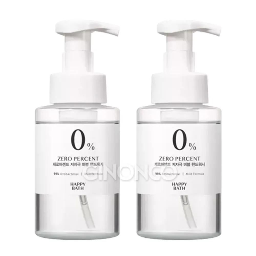 HAPPY BATH Zero Percent Hypoallergenic Bubble Hand Wash 500ml (2 Bottles) Large Size Hand Sanitizer for Kids