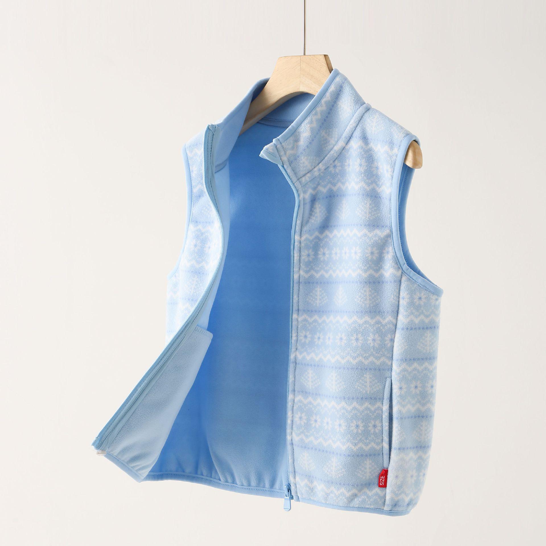 

Девочкин флисовый жилет с принтом: Уютная, всесезонная верхняя одежда и вариант школьной формы 150 (Recommended Height ~140cm)