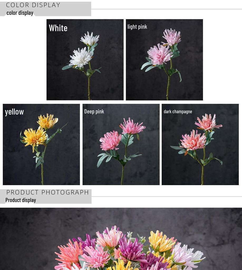 10% Off Clearance: Artificial Chrysanthemum Bouquet – INS Style Home Decor, Chrysanthemum Variants for Stunning Faux Floral Displays