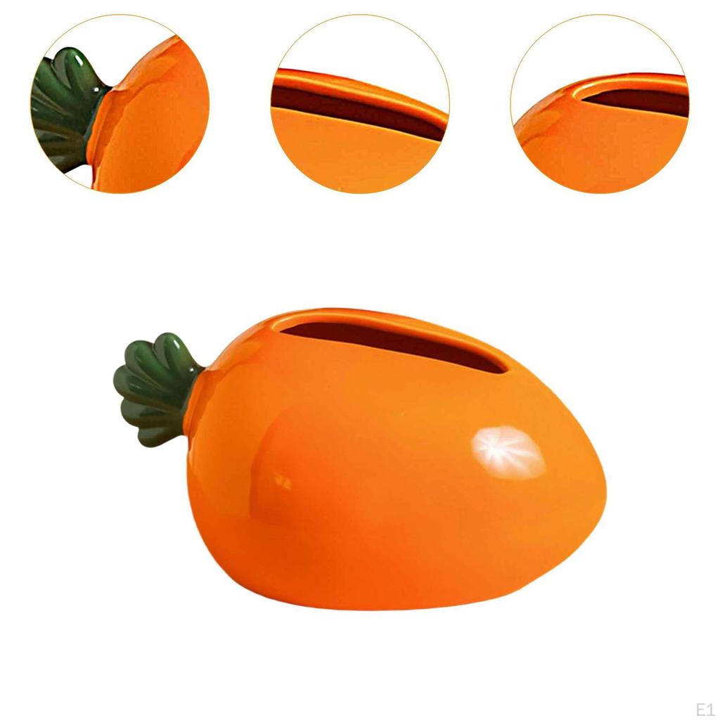 Ceramic Tissue Box Cover Carrot Shaped Napkin Holder Creative Organizer Decorative Cartoon for