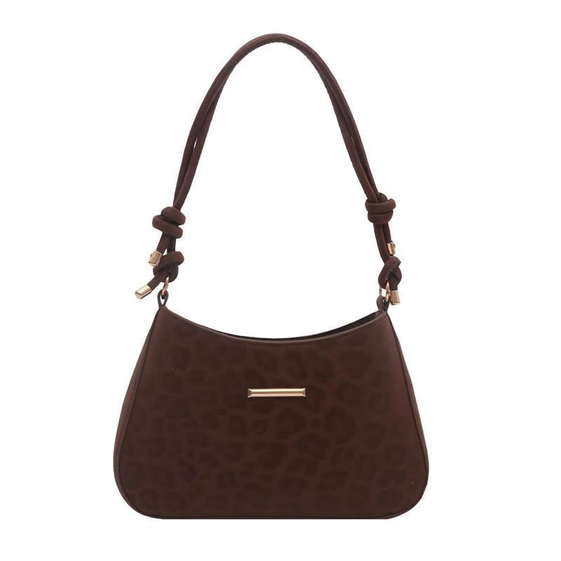Pu Leather Shoulder Bag With Splicing And Zipper Closure For Daily Use