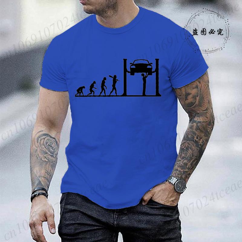 Summer Unisexs Tshirt Funny Car Mechanic Evolution Print Tshirts Unisex Loose Cool Oneck T Shirt For Unisex Short Sleeve Male Tee