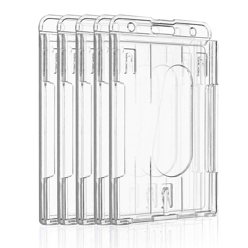 Clear Plastic Card Holder with Single ID Slot for PS/PC Cards