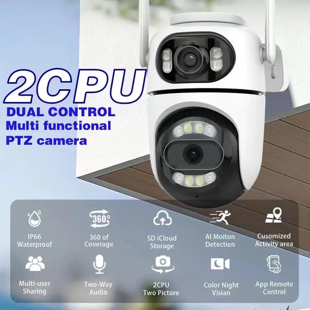 

iCSee Двооб єктивна HD WiFi Розумна Камера, 360° Повноколірне Нічне Бачення, Система Безпеки