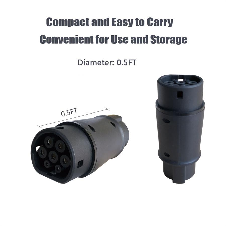 Electric Cars Vehicle Charger Charging Connector Adapter IEC 62196 To SAE J1772