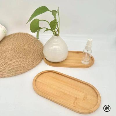 Tavă multiplă din bambus Farfurioară din lemn Ghiveci pentru flori Tavă pentru pahare Placă de subțire pentru bucătărie Farfurie decorativă Covoraș creativ pentru ceașcă de cafea