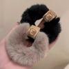 Autunno E Inverno Patch Orsetto Peluche Anello Portasciugamano Elastico per Capelli Accessori per Capelli Stile Coreano Fascia Spessa ad Alta Elasticità Corda per Capelli