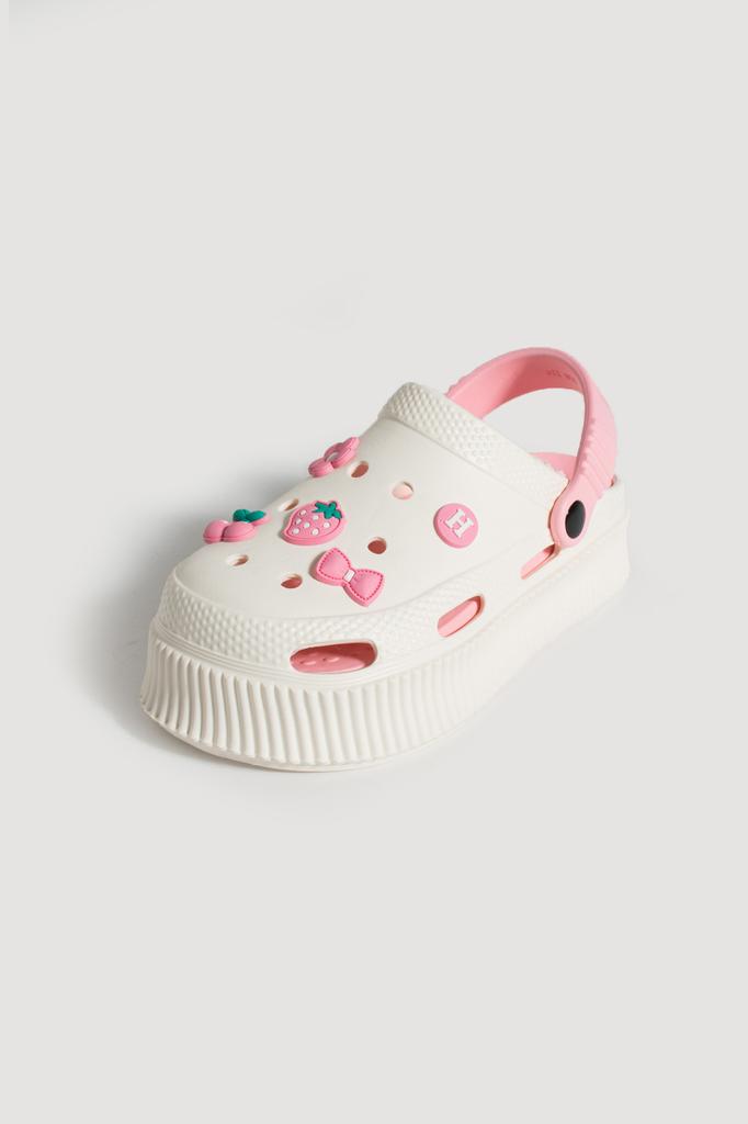 Sandale Jibbitz Eva Comfort pentru damă cu talpă înaltă DNZ224-24Bej pudră