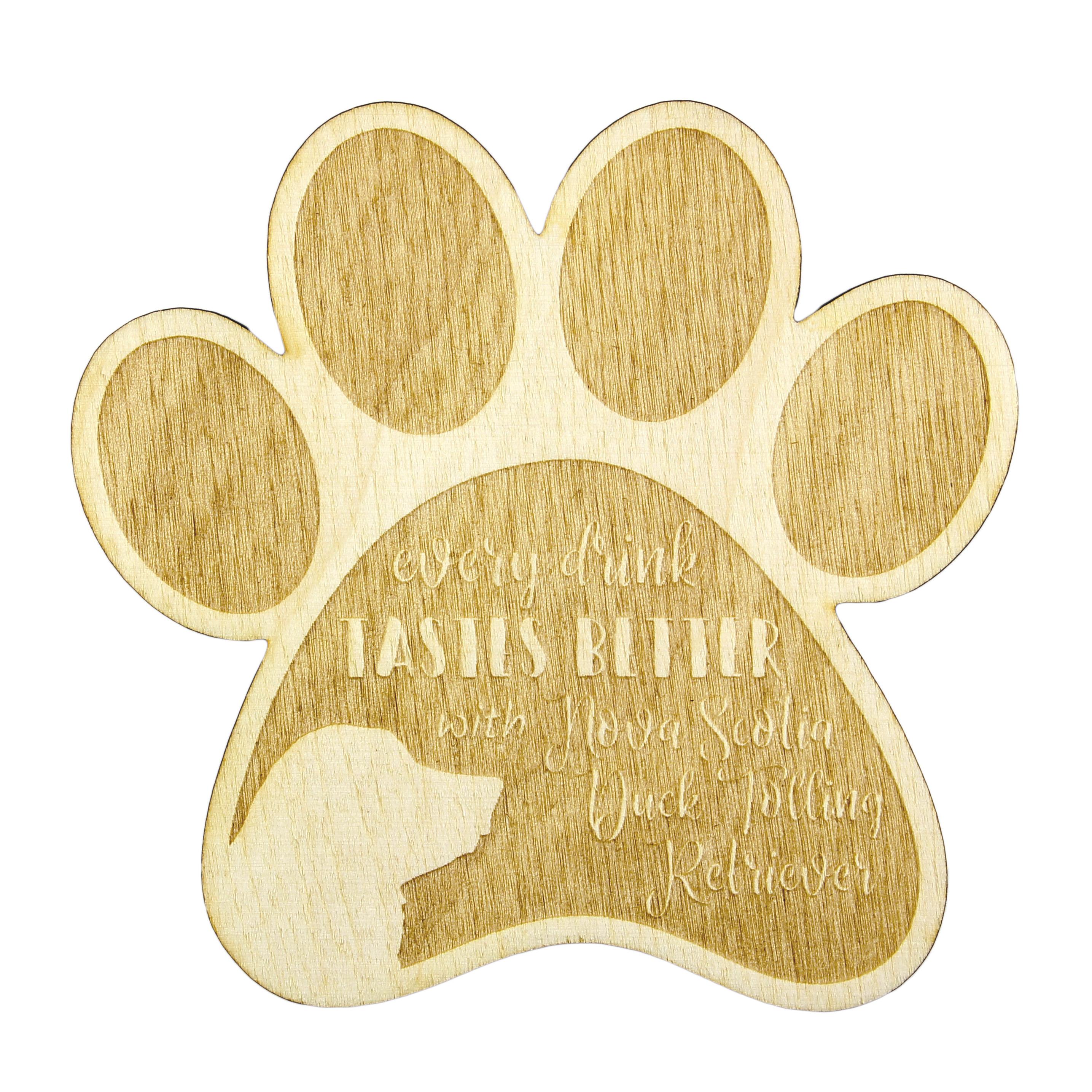 

Nova Scotia Duck Tolling Retriever, Yarmouth Toller - Mug coaster, engraved coaster with dog, gift for dog lover by Art-Dog brand