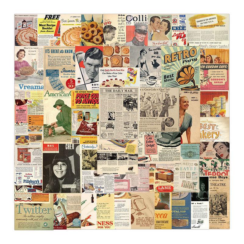 600 European & American Retro Stickers for Laptop, Journal, Phone Case, Thermos, DIY Decor
