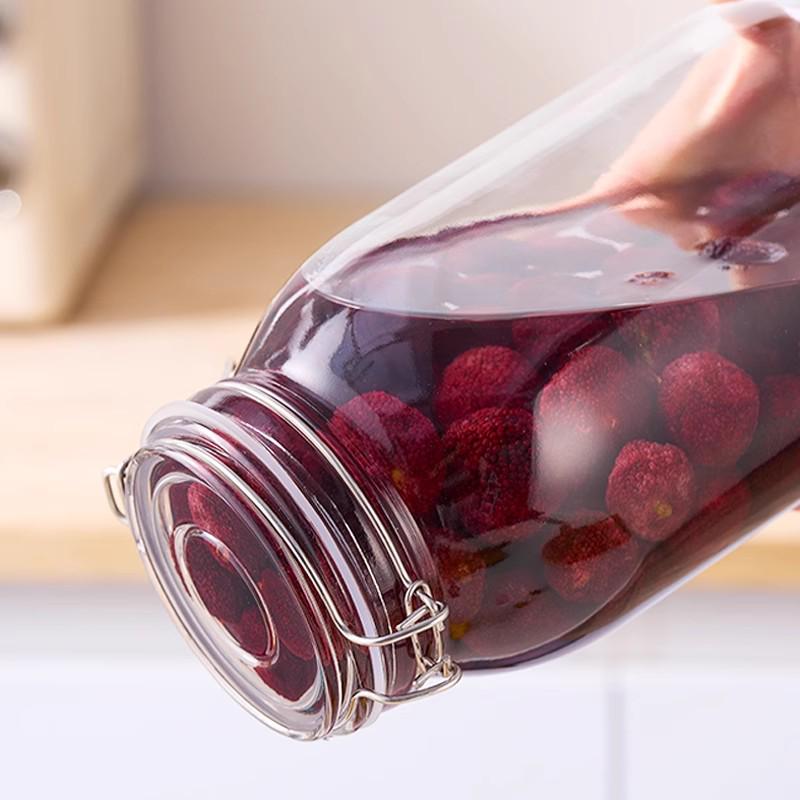 Transparent Glass Sealable Food Storage Jar & Pickling Crock