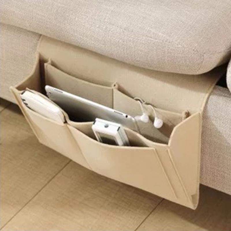 Felt Sofa & Bedside Storage Bag - Living Room, Dorm, or Home Organizer