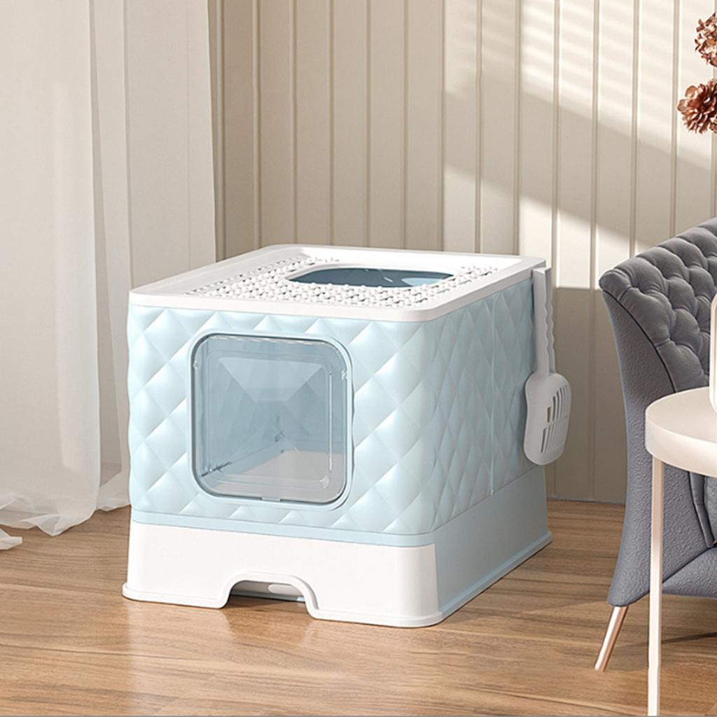 Kocia Kuweta Szufladowa Odpinana Zmywalna Duża Przestrzeń Półzamknięta Kocia Toaleta Kuweta z Pokrywą