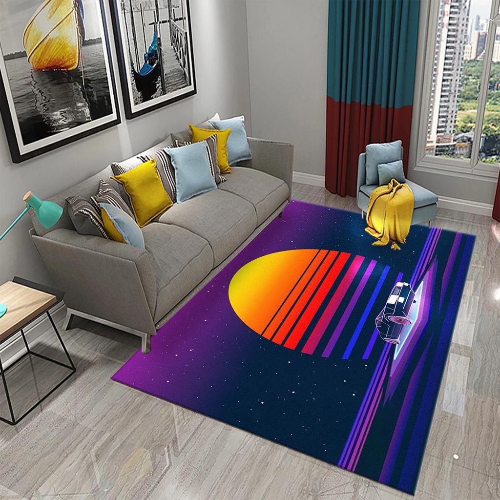 Purple Carpet Modern Art Rug Printed Rectangle Area Rugs for Adult Yoga Mats Living Room Bedroom Flat Mat Decorative Door Mat