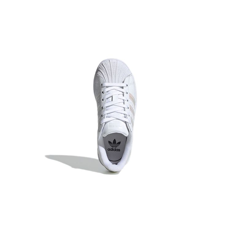 Adidas Originals Superstar C Comfortable Durable Low-Top Sneakers Kids Sneakers White Pink FW8282