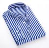 Camicia a righe classica da uomo 2026, a monopetto, a maniche lunghe, nuovo top autunnale, rosso blu nero, versione slim, camicia da uomo