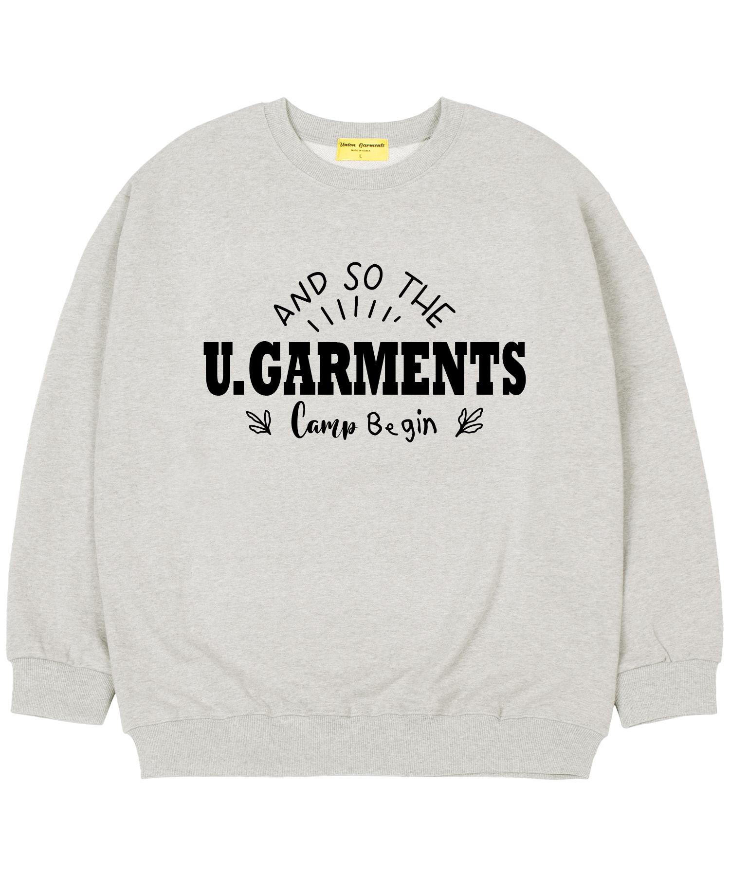 Union Garments [На флисе] Кемпинг Начинающий Оверсайз Свитшот Овсяный M