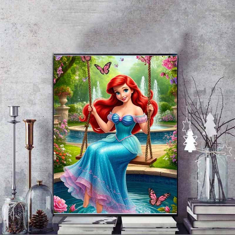 Disney 5D DIY Diamond Painting The Little Mermaid Ariel Embroidery Mosaic Cross Stitch Home Decor Gift Crafts