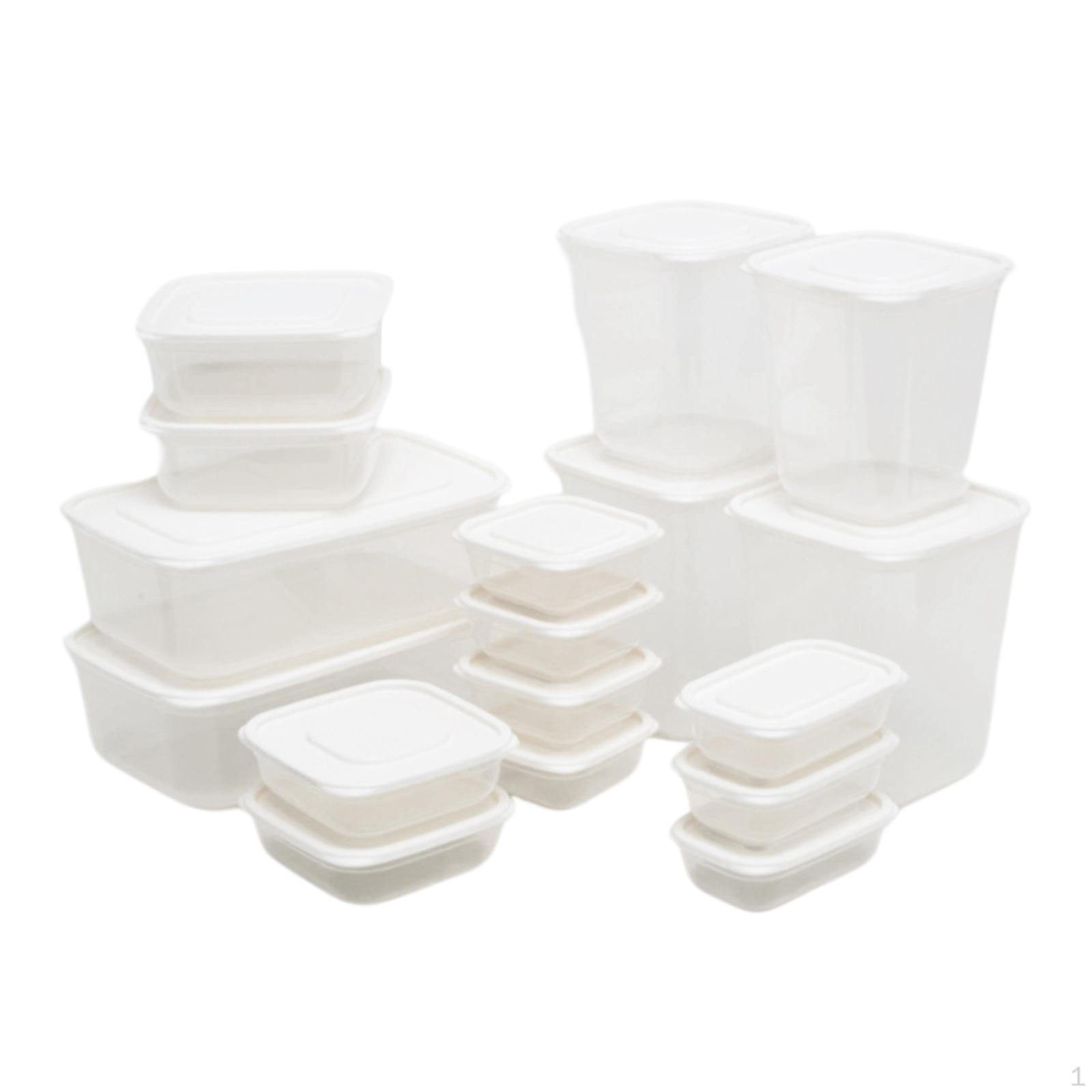 

17 Pieces Bread Box Bins with Lid Container for Countertop білий
