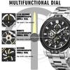 Megir Luxus Business Uhren für Herren Edelstahlarmband Quarz Casual Armbanduhr Wasserdicht Kalender Herren Chronograph 2108