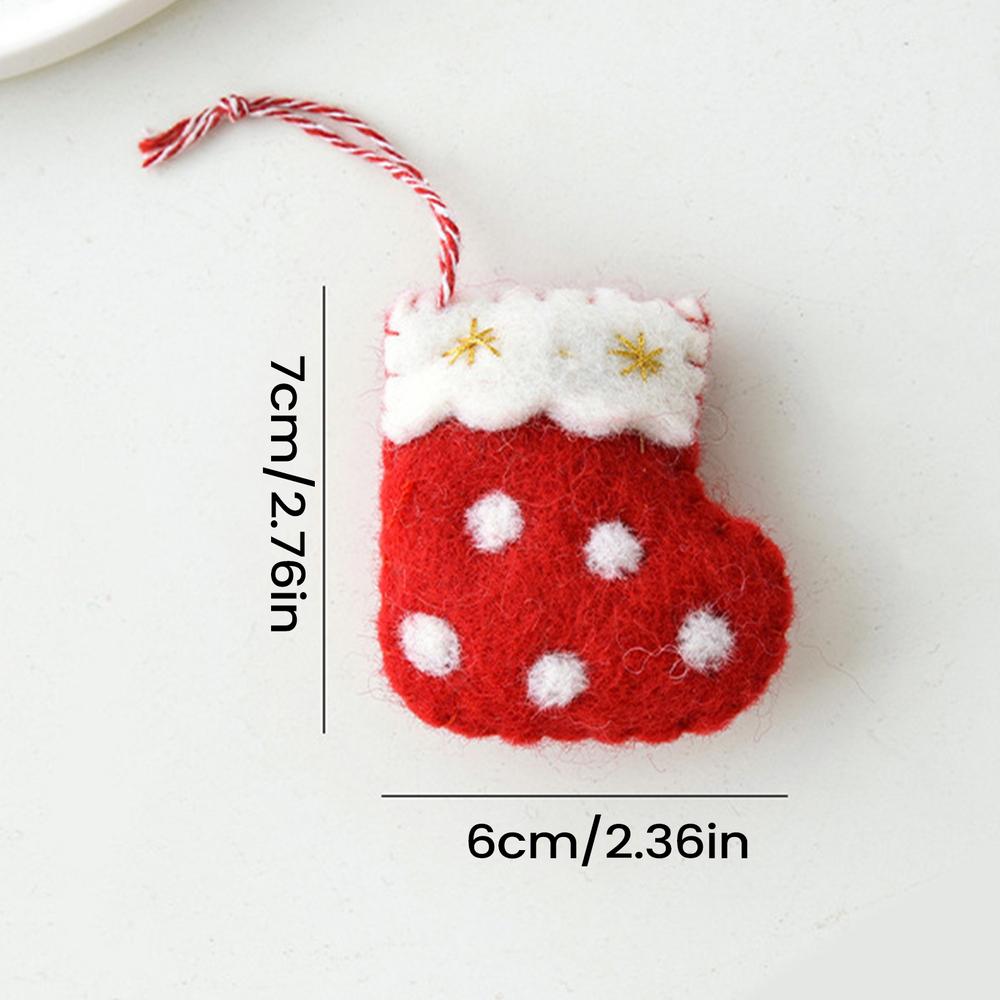 Christmas Tree Ornament Hanging Wool Felt Socks Felt Glove Pendant Decor For Bedroom Living Room Balcony Garden Party