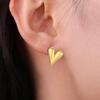 Vintage Heart Pendant Necklace for Women Stainless Steel Jewelry Gold Color Charm Rolo Chains Choker Snake Chain Couple Gift