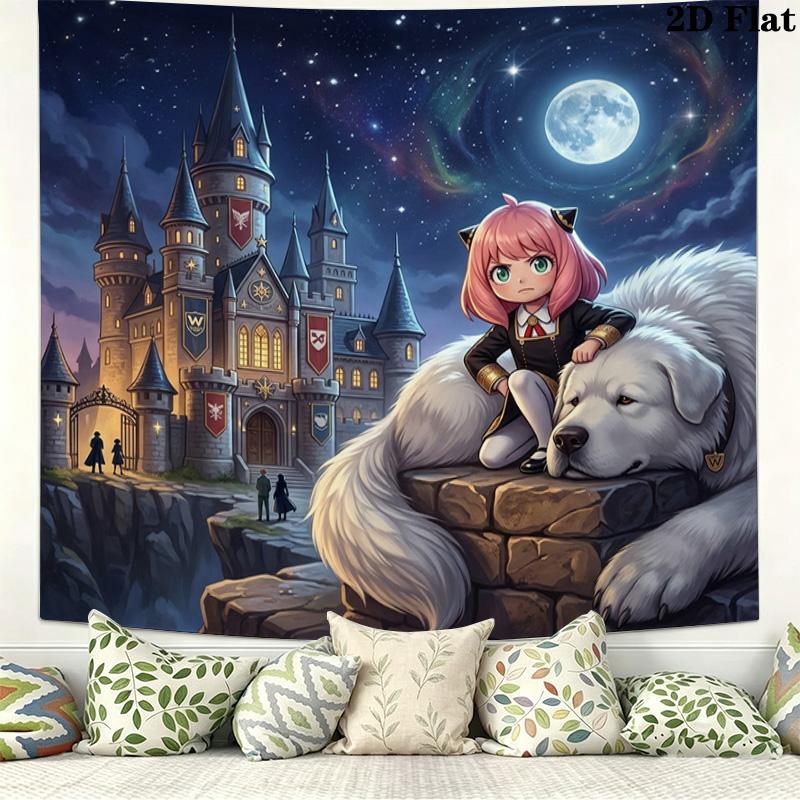 Spy Family Wall Tapestry Aesthetic Wall Hanging Printed Fabric Blanket Decorative Tapestries For Bedroom Living Room Home Decor