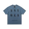 High Street Letter Print Short Sleeve T-shirt for Men and Women Retro Niche Half Sleeve T-shirt