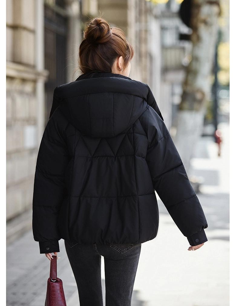 Hooded Short Loose Thick Warm Jacket
