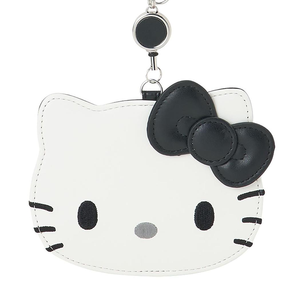 Sanrio Pass Case Love Hello Hello Kitty Black PU Ages 15 and Up 606146 (I Kitty) Leather, PVC, Steel, Polyester,