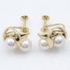MIKIMOTO Pearl Earring K14 Yellow Gold/Pearl 7.3g Women Used