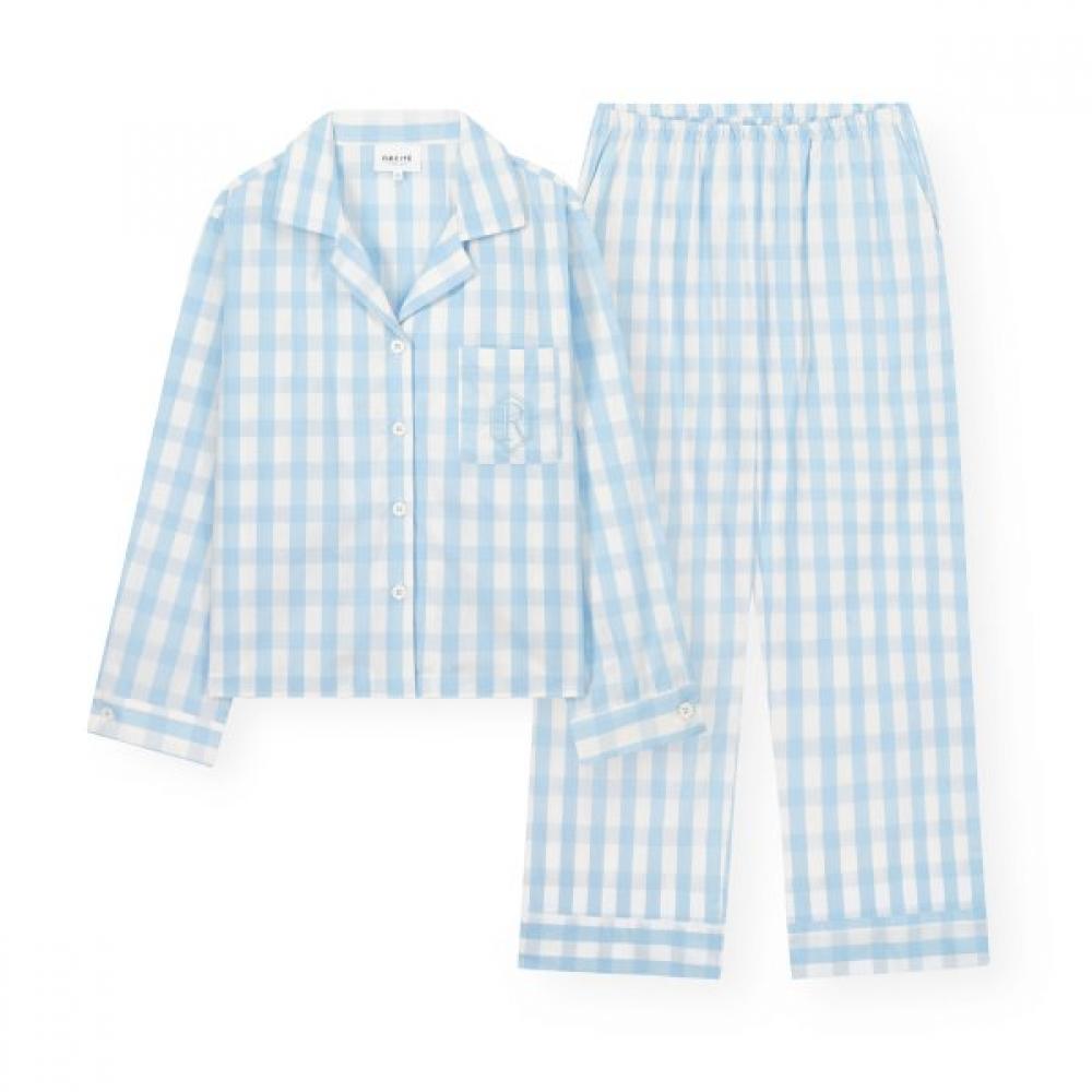 Orcite Women S Long Sleeve Pajama Set I306 Blue