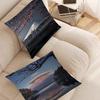Japanese Cherry Blossom Fuji Mountain Sunset Tokyo Scenery Decorative Room Aesthetics Pillow Case Home Couch Pillow Cover 45x45