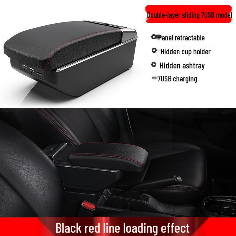 Compatible with 2018 Ford EcoSport - Central Armrest Box