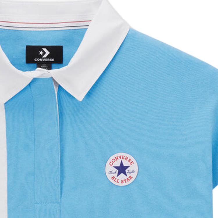 New Converse Polo Shirts Women's Blue 10025192-A01