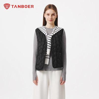 Tambol Women's Lightweight V-Neck Short Down Jacket